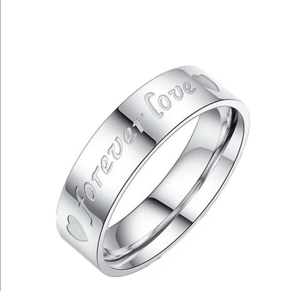 “Forever Love” Engraved Ring Set NWT - Picture 4 of 4